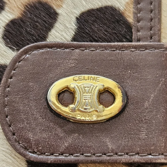 Rare CELINE Calf Hair Vintage Wallet - Picture 5 of 10
